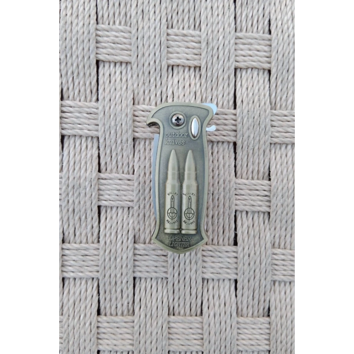 Sari Renkli Kabartmali Cok Fonksiyonlu Mermi Modelli Emniyetli Dugmeli Bicakli Purmuz Cakmak