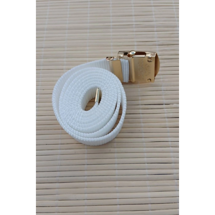 Sari Tokali Beyaz Renkli Deniz Kuvvetleri isbasi Harici Dokuma Kaptan Kemer