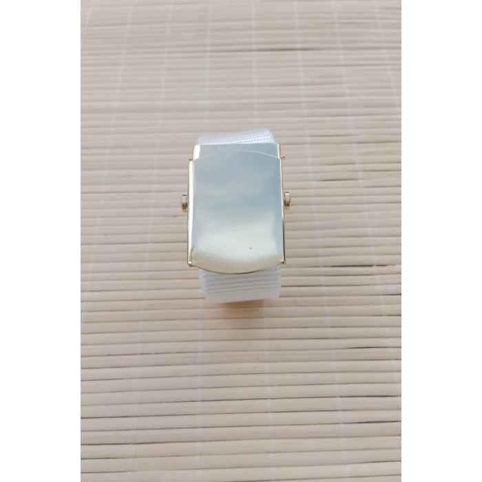 Sari Tokali Beyaz Renkli Deniz Kuvvetleri isbasi Harici Dokuma Kaptan Kemer