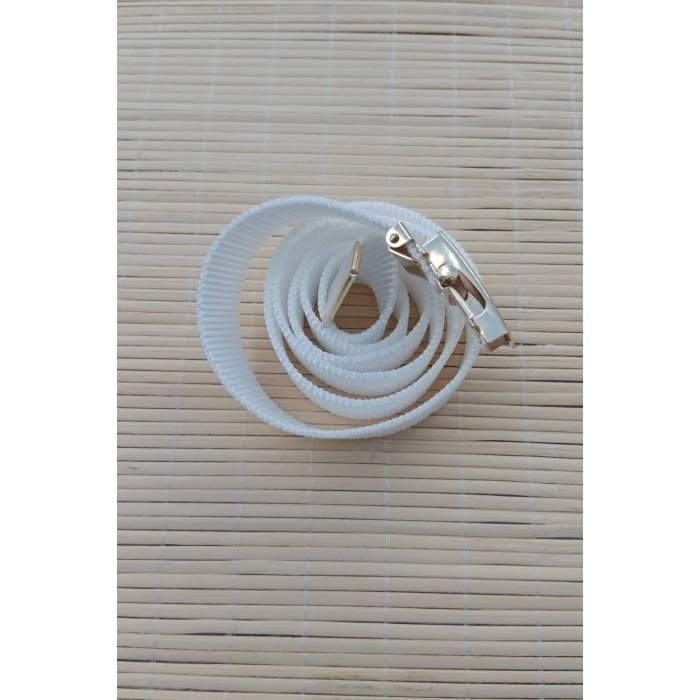 Sari Tokali Beyaz Renkli Deniz Kuvvetleri isbasi Harici Dokuma Kaptan Kemer