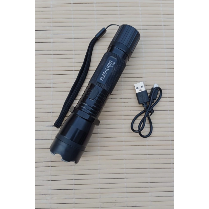 Sarjli Elektrosoklu 220 v El feneri HL 1101 Light Flashlight Plus Sok Cihazi