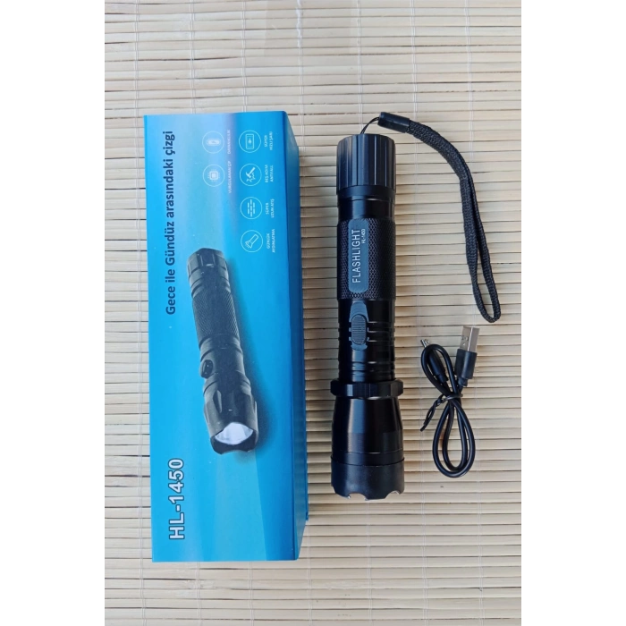 sarjli elektrosoklu 220v el feneri hl 1450 light flashlight plus sok cihazi