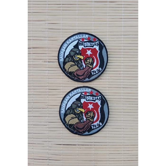 savasan kartallar besiktas 1903 yazili logolu nakis islemeli arma pec patch
