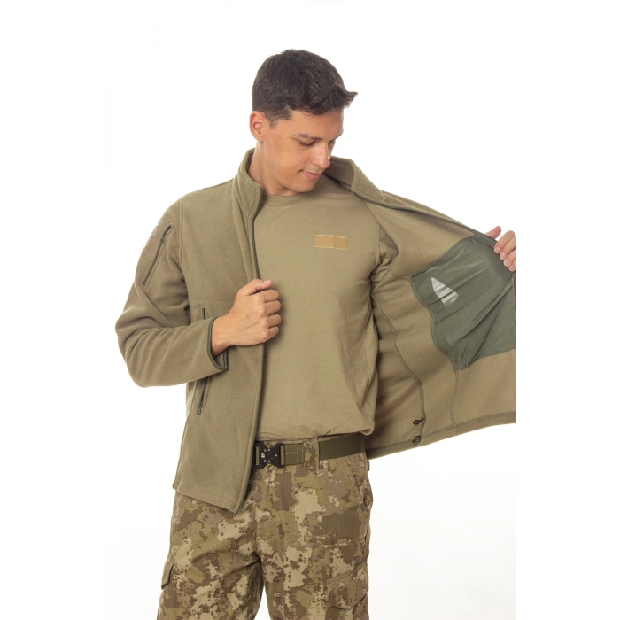 sedef yesili haki renkli 5 cepli tam fermuarli uzun kollu bato yaka soguk gecirmez mont polar