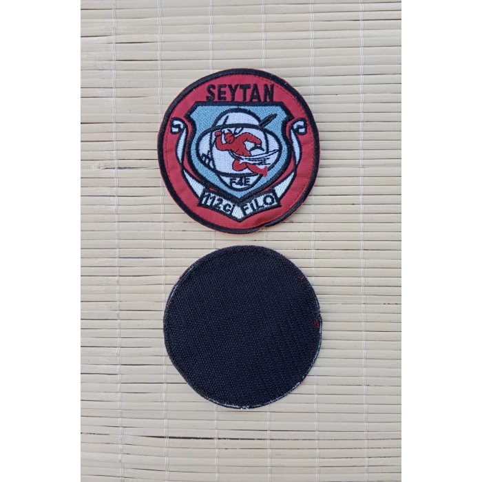 seytan 112. filo f 4e yazili nakis islemeli arma pec patch