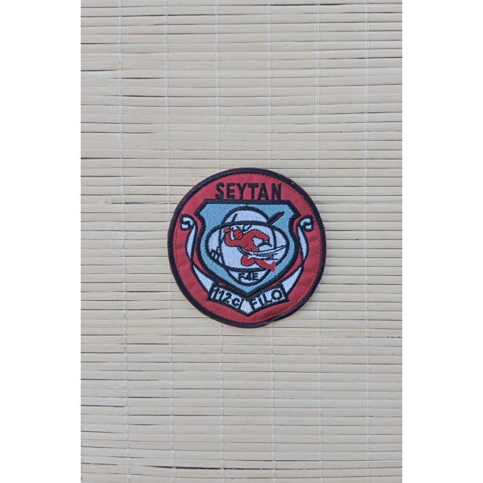 seytan 112. filo f 4e yazili nakis islemeli arma pec patch