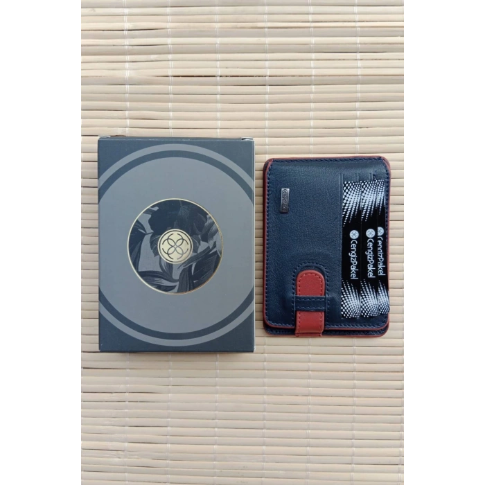 Siyah Lacivert Kirmizi Renkli Hakiki Deri Cengiz Pakel Kartlik