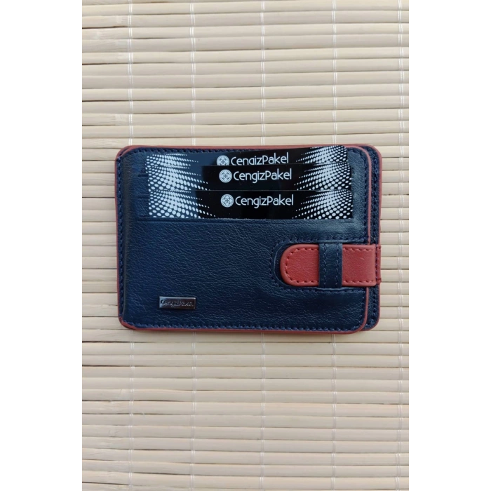 Siyah Lacivert Kirmizi Renkli Hakiki Deri Cengiz Pakel Kartlik
