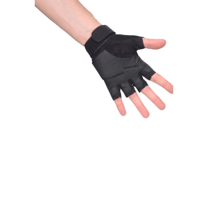 siyah renkli blackhawk askeri tactical destekli yarim parmak taktik eldiven