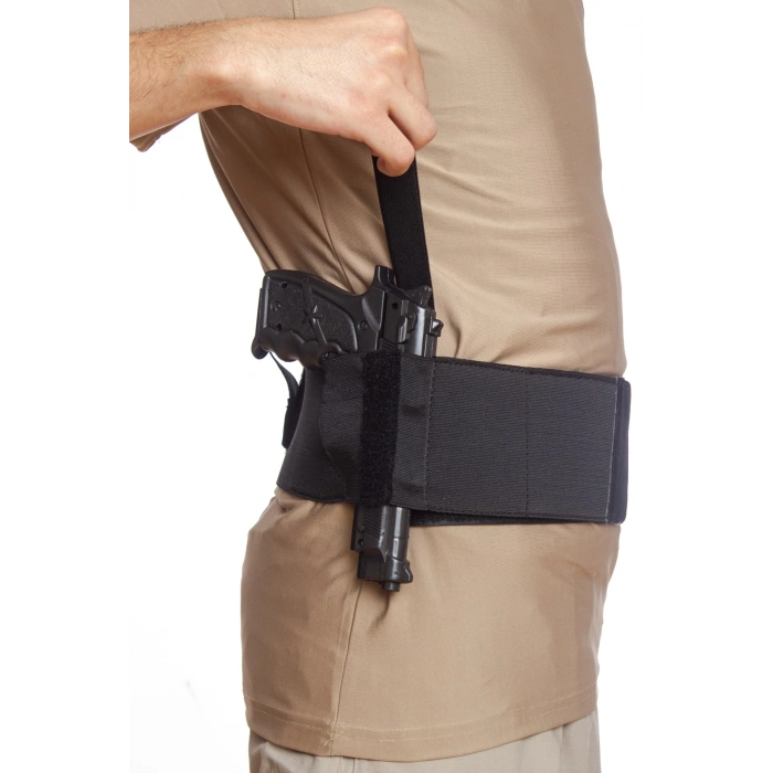 siyah renkli cirtli sarjorluk tabanca kelepce silah bel korsesi