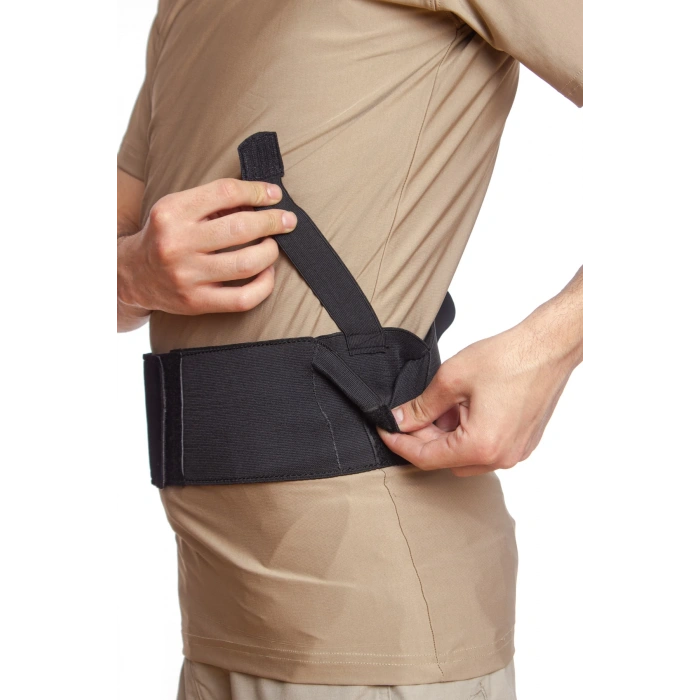 siyah renkli cirtli sarjorluk tabanca kelepce silah bel korsesi