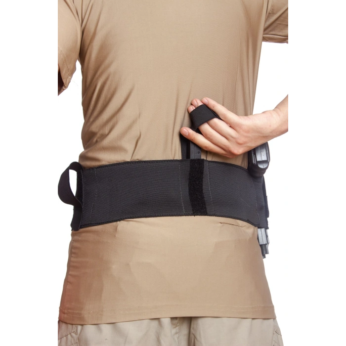 siyah renkli cirtli sarjorluk tabanca kelepce silah bel korsesi