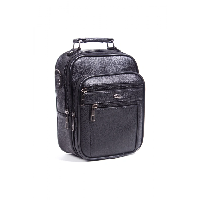 siyah renkli fermuarli kaliteli 3 lu el cantasi