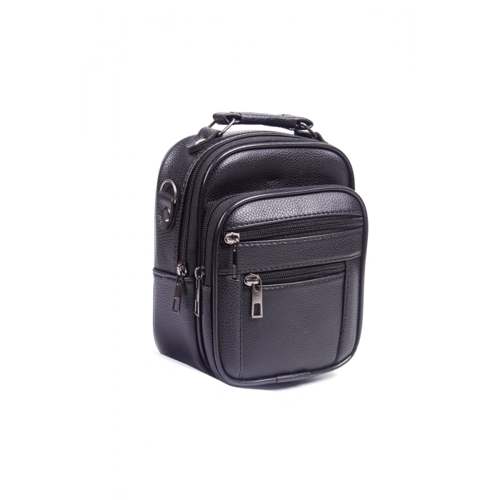 siyah renkli fermuarli kaliteli 3 lu el cantasi