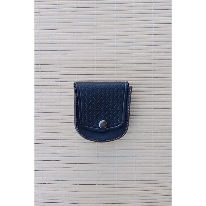 Siyah Renkli Hakiki Deri Bozuk Para ve Anahtarlik Cuzdani