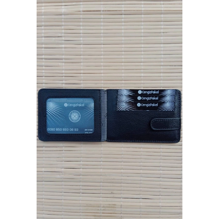 Siyah Renkli Hakiki Deri Cengiz Pakel Kartlik