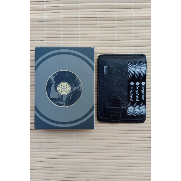 Siyah Renkli Hakiki Deri Cengiz Pakel Kartlik