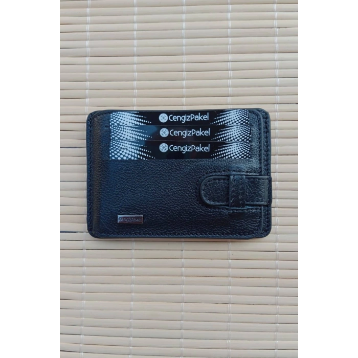 Siyah Renkli Hakiki Deri Cengiz Pakel Kartlik