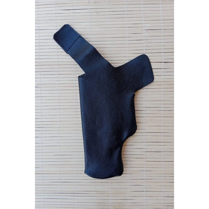 Siyah Renkli Hakiki Deri Masali Kulakli ic Tasima Sag el Silah Kilifi