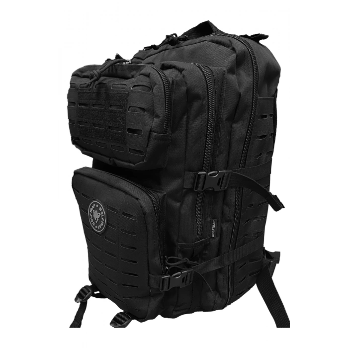 siyah renkli lazer kesim 45 litre dagci askeri taktik sirt cantasi