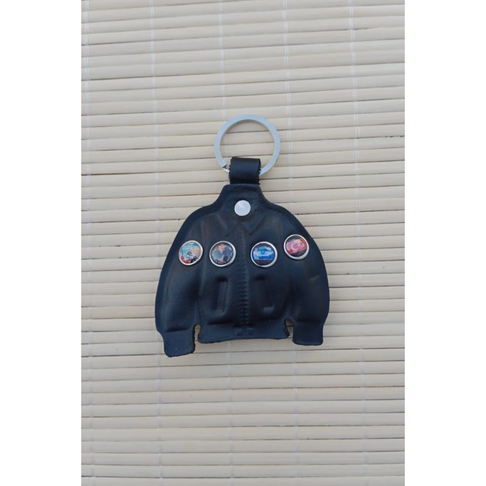 Siyah Renkli ozel uretim Hakiki Deri Pilot Mont Hediyelik Anahtarlik