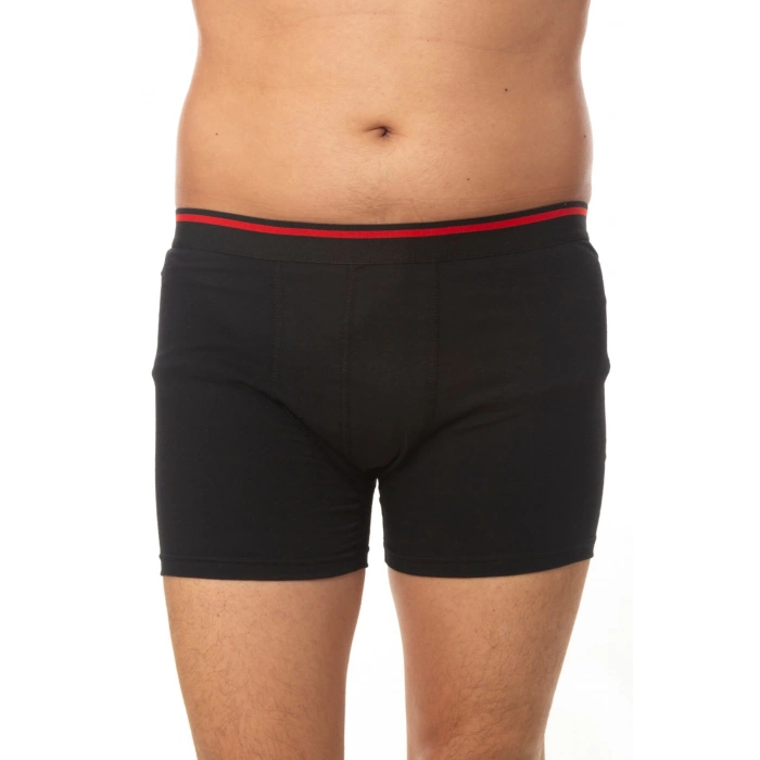 siyah renkli pamuklu likrali acemi bedelli asker boxer