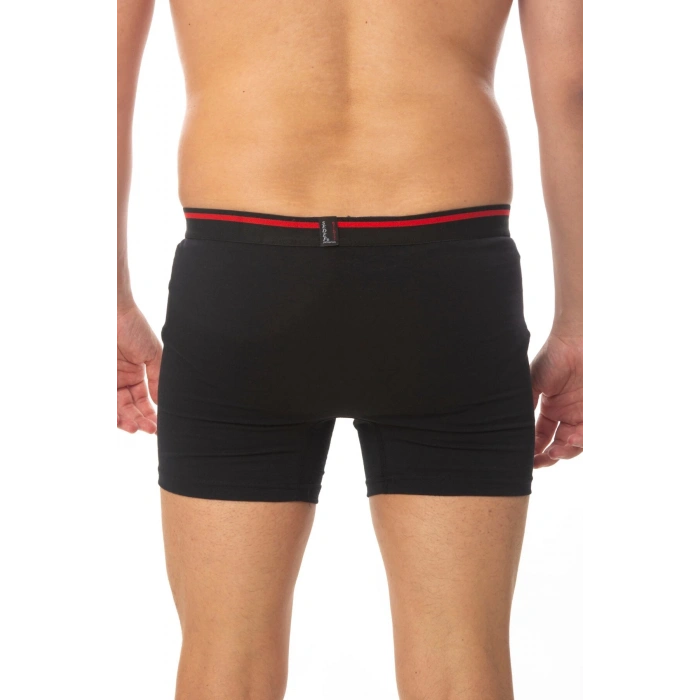 siyah renkli pamuklu likrali acemi bedelli asker boxer