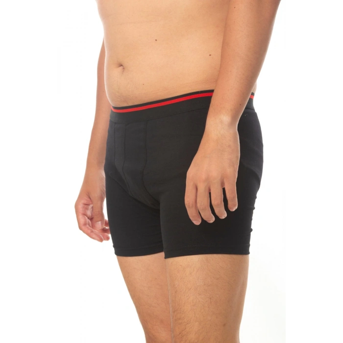 siyah renkli pamuklu likrali acemi bedelli asker boxer