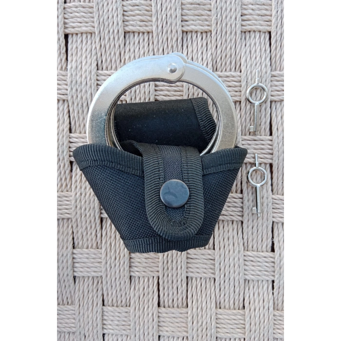 siyah renkli paslanmaz celik masolet kelepce ve acik kelepce kilifi