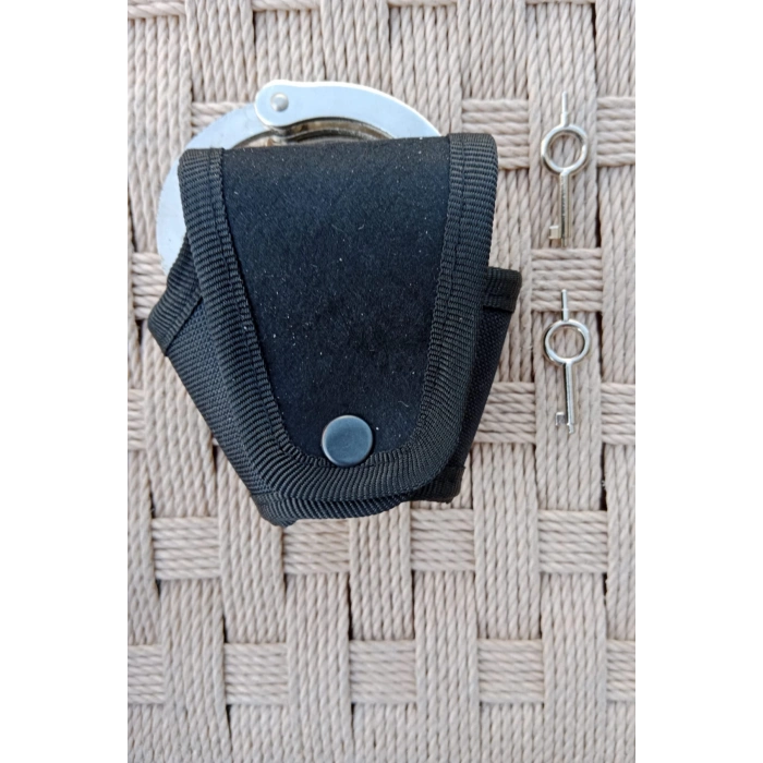 siyah renkli paslanmaz celik masolet kelepce ve acik kelepce kilifi