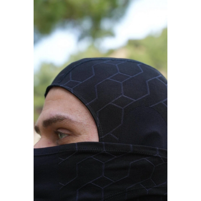 Siyah Renkli Ruzgar Gecirmez Termal Balaklava Kar Maskesi