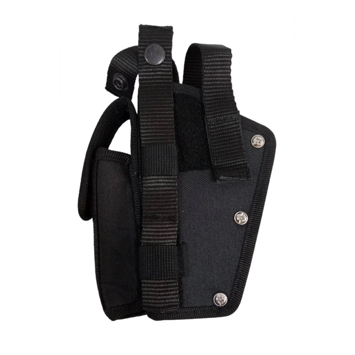 siyah renkli sol el cift emniyetli sarjorluklu airsoft palaskaya kemere gecirmeli impertex silah kilifi