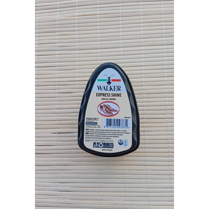 siyah renkli ayakkabi sungerli walker parlatici express shine