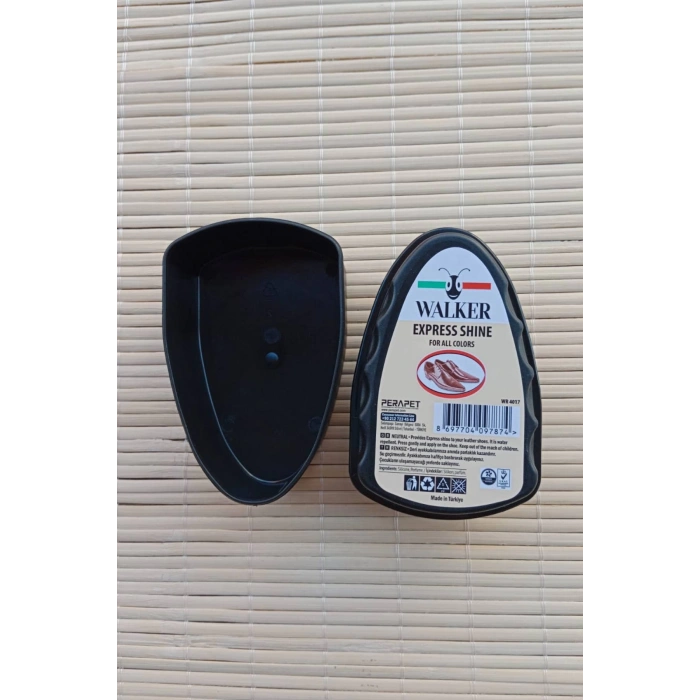 siyah renkli ayakkabi sungerli walker parlatici express shine