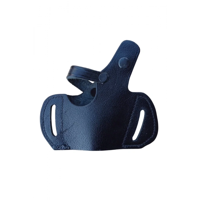 sol el siyah renkli tek emniyetli universal kaliteli kemere gecirmeli yarim kelebek hakiki deri sar 9 silah kilifi