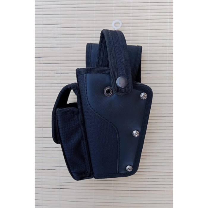 Sol El Siyah Renk Tek Emniyetli Sarjorluklu Airsoft Palaskaya Kemere Gecirmeli impertex Silah Kilifi