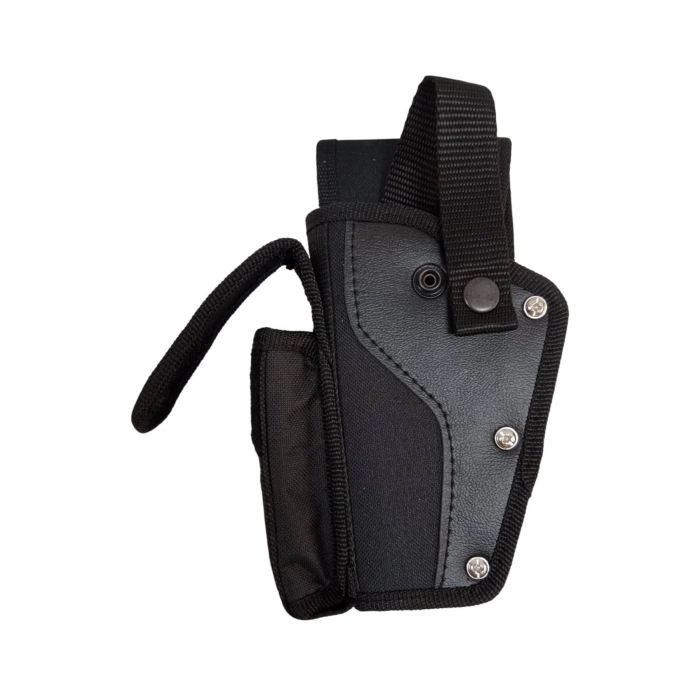 Sol El Siyah Renk Tek Emniyetli Sarjorluklu Airsoft Palaskaya Kemere Gecirmeli impertex Silah Kilifi