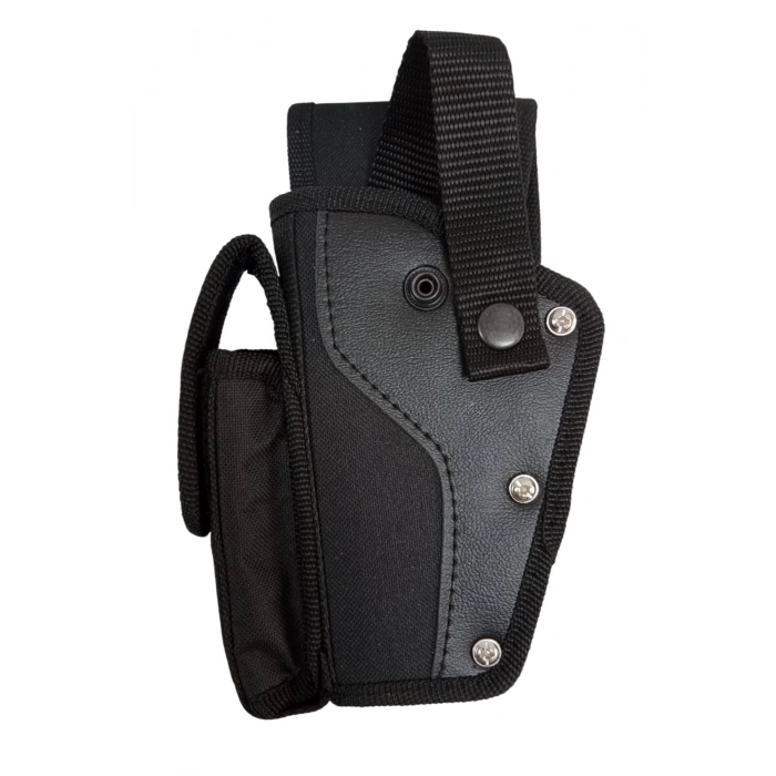 Sol El Siyah Renk Tek Emniyetli Sarjorluklu Airsoft Palaskaya Kemere Gecirmeli impertex Silah Kilifi