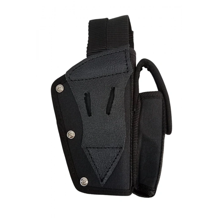 Sol El Siyah Renkli cift Emniyetli sarjorluklu impertex Airsoft Palaskaya Kemere Gecirmeli Sallama Silah Kilifi