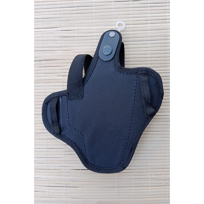 sol el siyah renkli cift emniyetli tam kelebek airsoft palaskaya kemere gecirmeli impertex silah kilifi