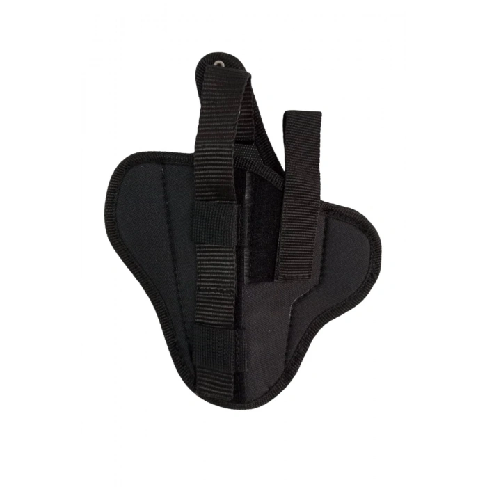 sol el siyah renkli cift emniyetli tam kelebek airsoft palaskaya kemere gecirmeli impertex silah kilifi