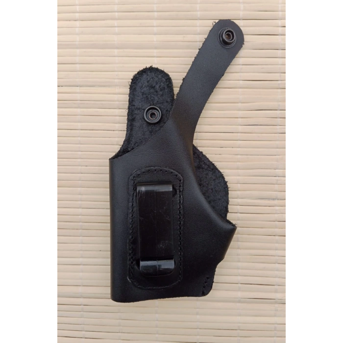 sol el siyah renkli hakiki deri masali universal ic dis tasima yarim model palaskaya kemere gecirmeli browning silah kilifi