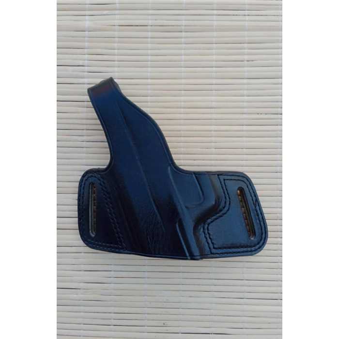 sol el siyah renkli yarim kelebek hakiki deri citcitli Sarsilmaz Sar 9 silah kilifi