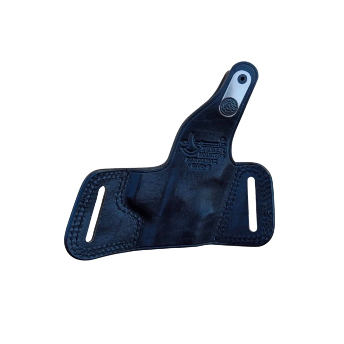 sol el siyah renkli yarim kelebek hakiki deri citcitli Sarsilmaz Sar 9 silah kilifi