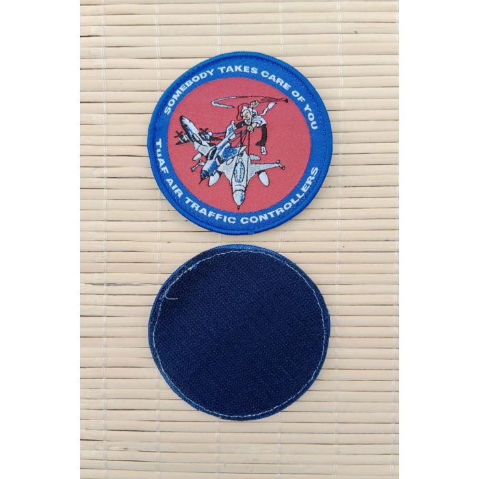 somebody takes care of you tuaf air traffic controllers yazili nakis islemeli arma patch pec