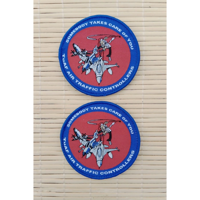 somebody takes care of you tuaf air traffic controllers yazili nakis islemeli arma patch pec