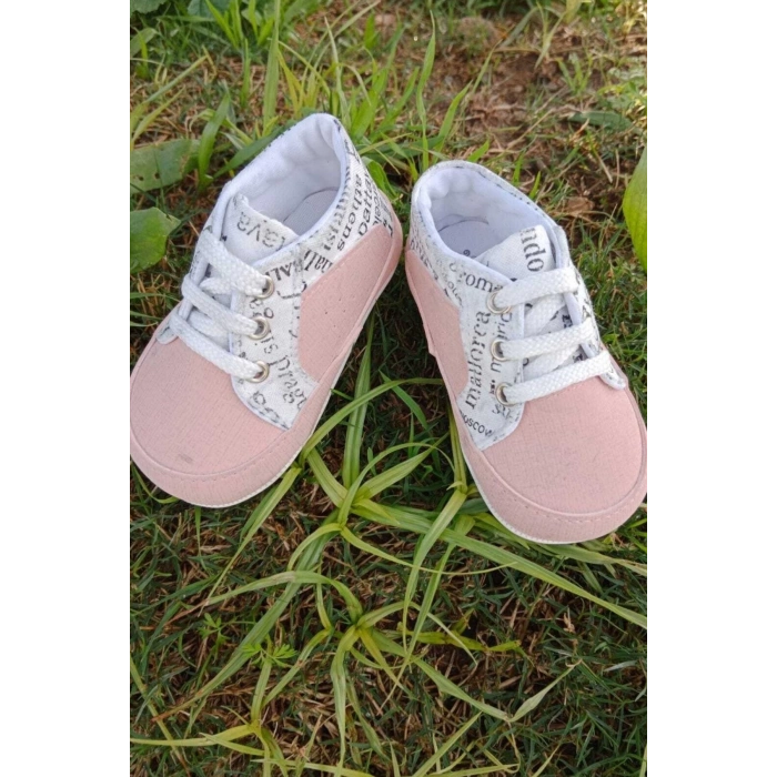 somon beyaz renkli ici pamuklu organik ortopedik cocuk bebek ilkadim bagcikli patik kanvas sneaker casual ayakkabi