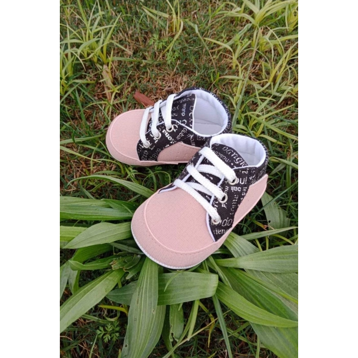 somon siyah renkli ici pamuklu organik ortopedik cocuk bebek ilkadim bagcikli patik kanvas sneaker casual ayakkabi