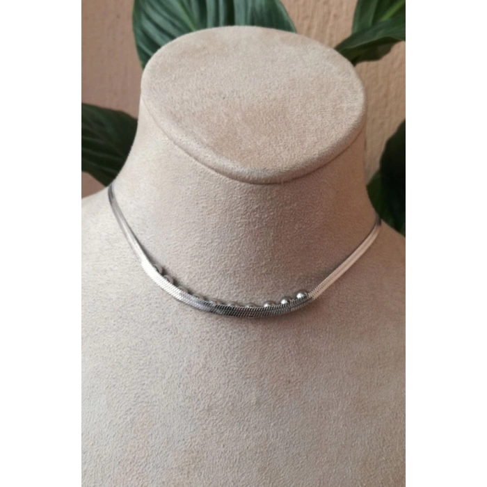 su yolu tasarim italyan zincirli zirkon tasli gumus renkli kaliteli paslanmaz celik kolye stainless stell