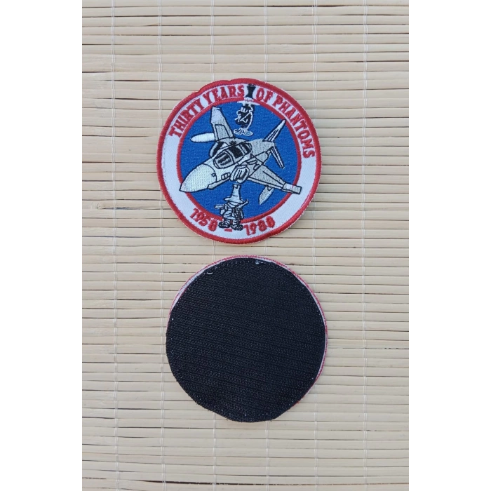 thirty years of phantoms 1958 1988 yazili nakis islemeli ucak logolu arma patch pec